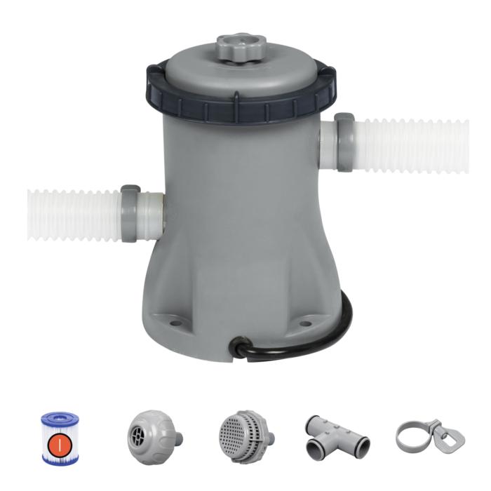 REPUESTO FILTRO DE AGUA PARA PISCINA 330 GALONES BESTWAY 58511 GRIS