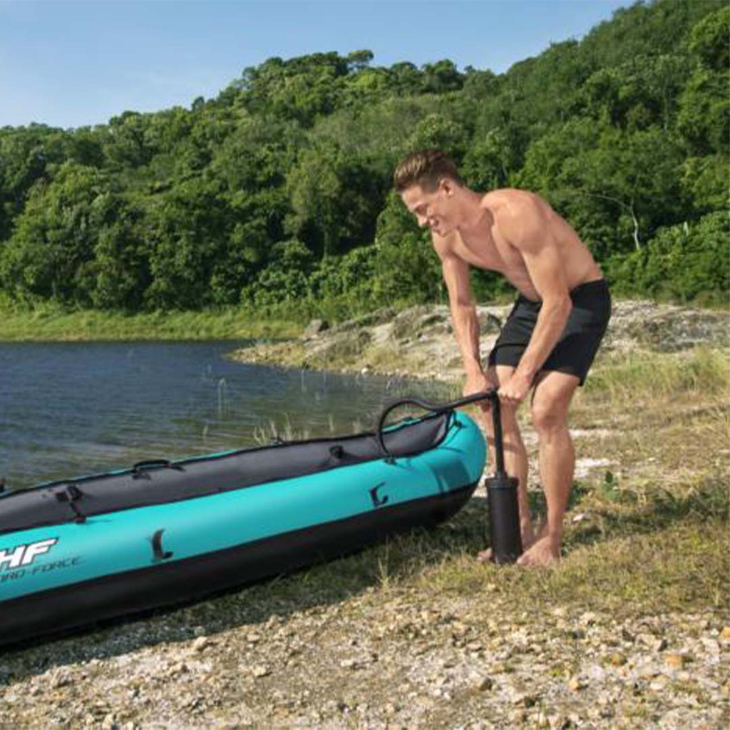 BOMBA PARA INFLAR MANUAL BOQUILLAS MULTIPLES 14.5" BESTWAY 62086 NEGRA 