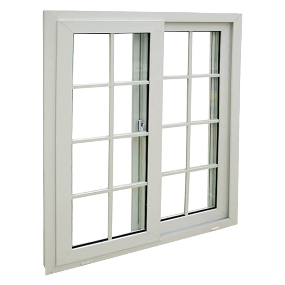 VENTANA CORREDIZA CUADRICULADA UPVC 1.2 X 1.5 METROS VENTO BLANCO