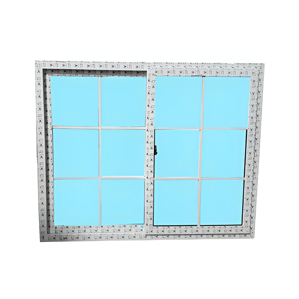 VENTANA CORREDIZA CUADRICULADA UPVC 1.5 X 1.2 METROS BLANCO