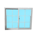 VENTANA CORREDIZA CUADRICULADA UPVC 1.5 X 1.2 METROS BLANCO