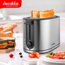 TOSTADORA DE PAN 2 REBANADAS ACERO INOXIDABLE 900W DECAKILA 4W PLATEADO