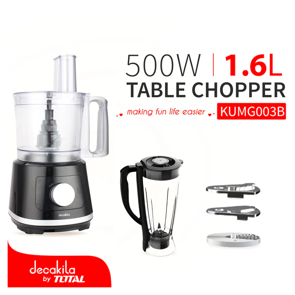 PROCESADOR DE ALIMENTOS 1.6 LITROS DECAKILA KUMG003B NEGRO