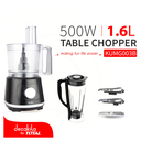 PROCESADOR DE ALIMENTOS 1.6 LITROS DECAKILA KUMG003B NEGRO