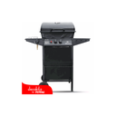 ASADOR DE GAS 2 QUEMADORES CON TAPADERA / LLANTAS 33.8" DECAKILA KMGS005B NEGRO
