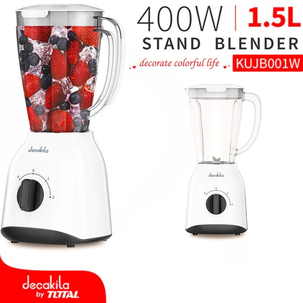 LICUADORA CON PULSO 2 VELOCIDADES 1.5 LITROS DECAKILA BLANCO