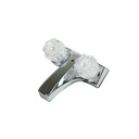 Llave lavabo 4" 2-perillas de acrilico 021-001=l-0201