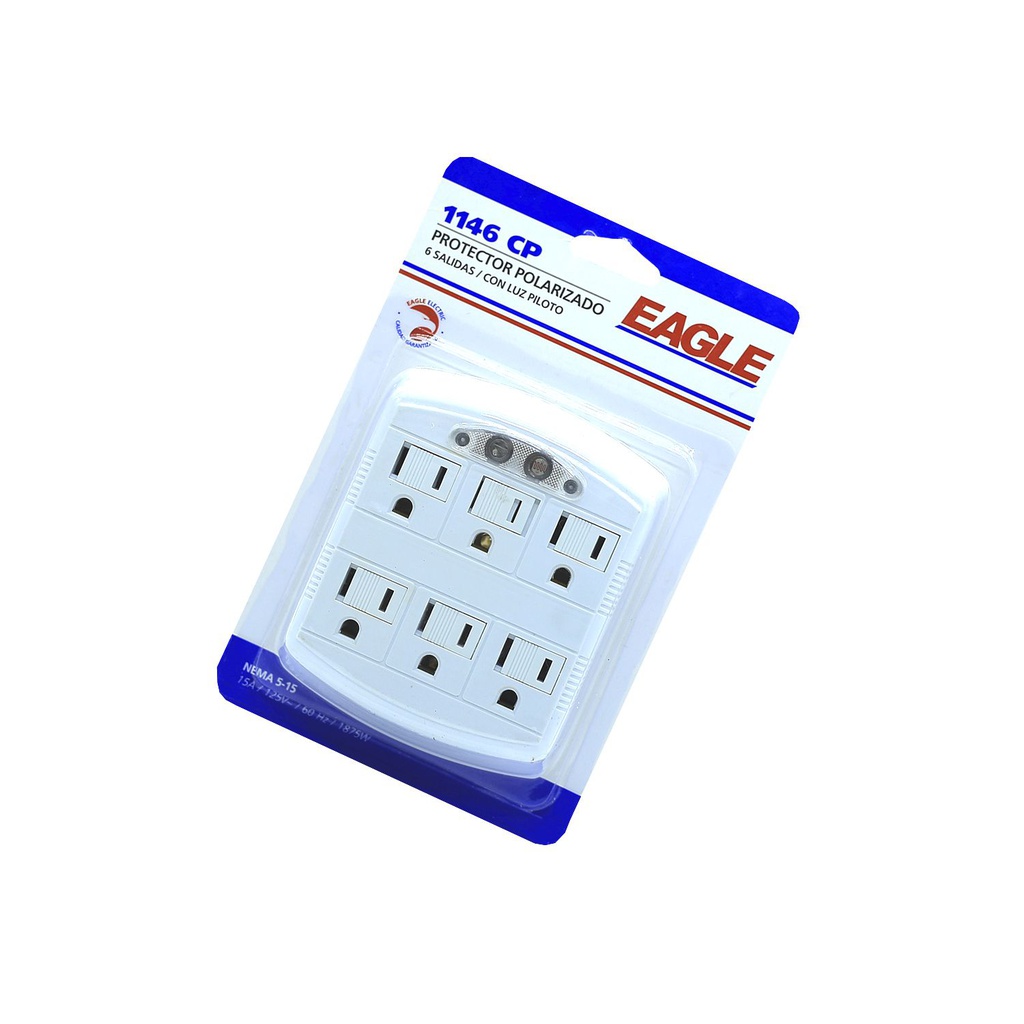 Protector elect 6-ench eagle con seguro 1146cp