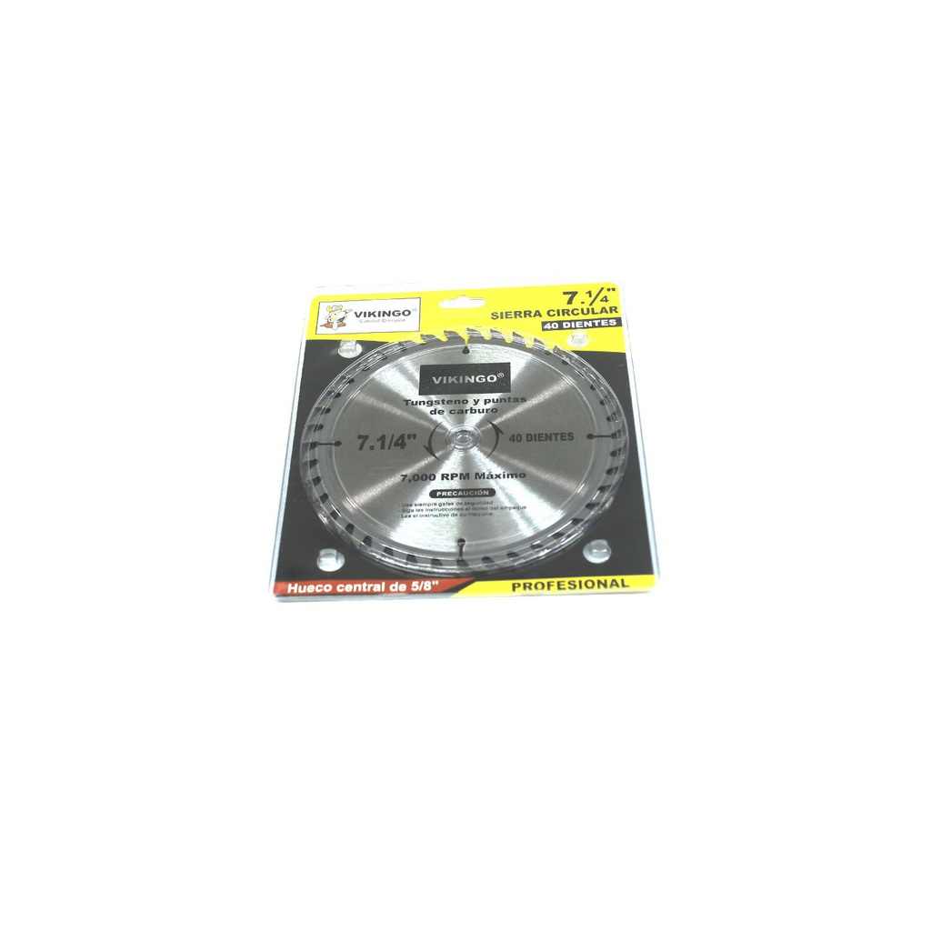 Disco para sierra circular 7.1/4" 40 dientes v csb714-40