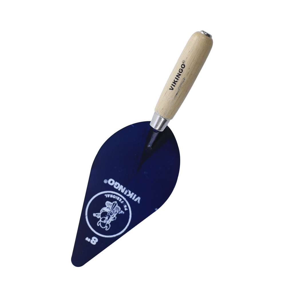Cuchara albañil 8" mango madera vikingo brt-8 az