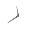 Escuadra metal 8"x10"x0.9mm blanca / gris