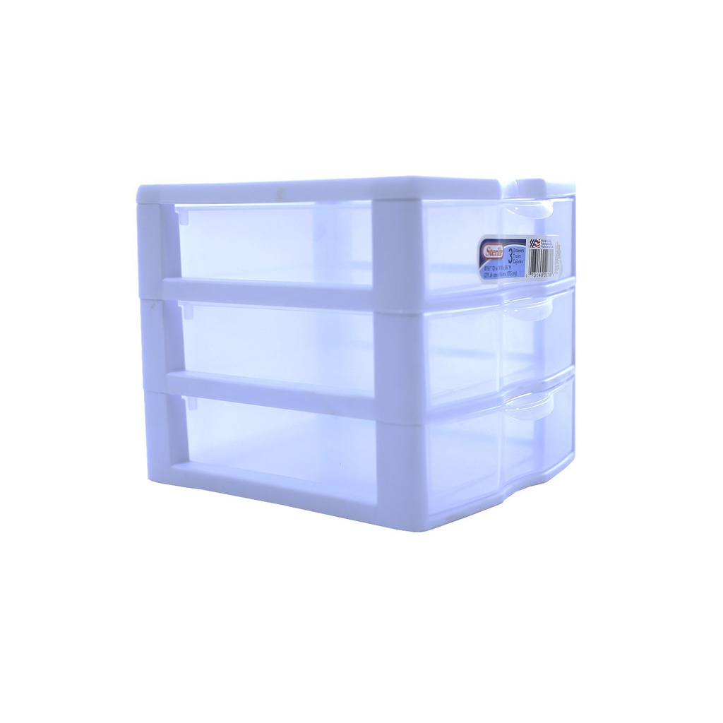Gabinete plastico 3-depositos 22x18cm 2073 blanco
