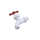 Llave pila 1/2" pvc perilla roja ld-897a