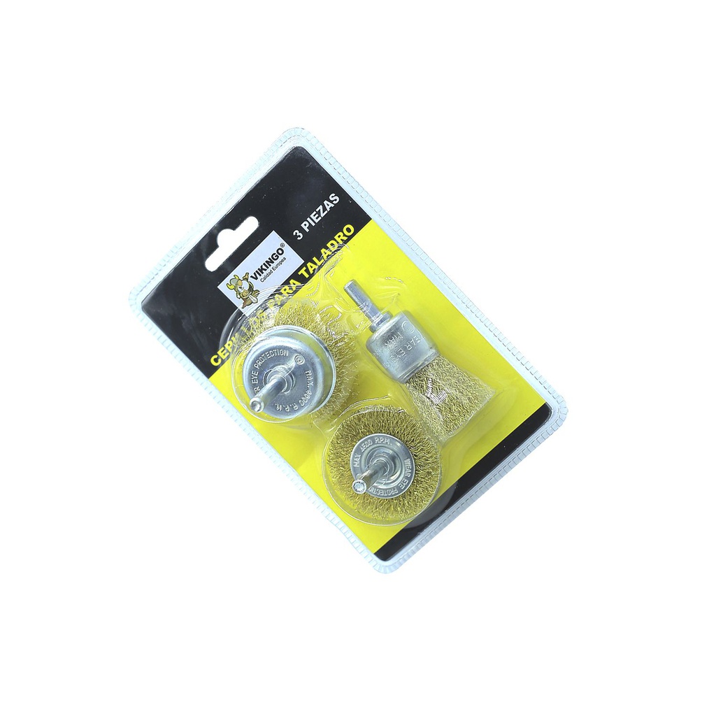 Cepillo alambre para taladro 3pc 8/880201vk