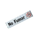 Rotulo aluminio autoadherible "no fumar" 2x8" 20805