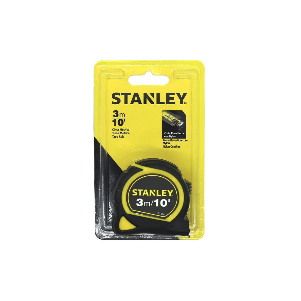 Cinta metrica 3mtx1/2" stanley 30-608 amarillo