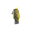 Llaves allen. 10pc 1/16-3/8" stanley 69-254
