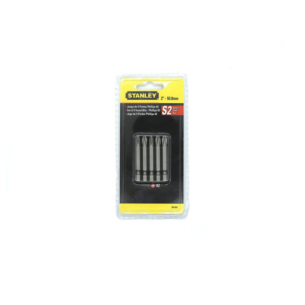 Puntas intercambiables. 5pc #2 (+) stanley 68-024