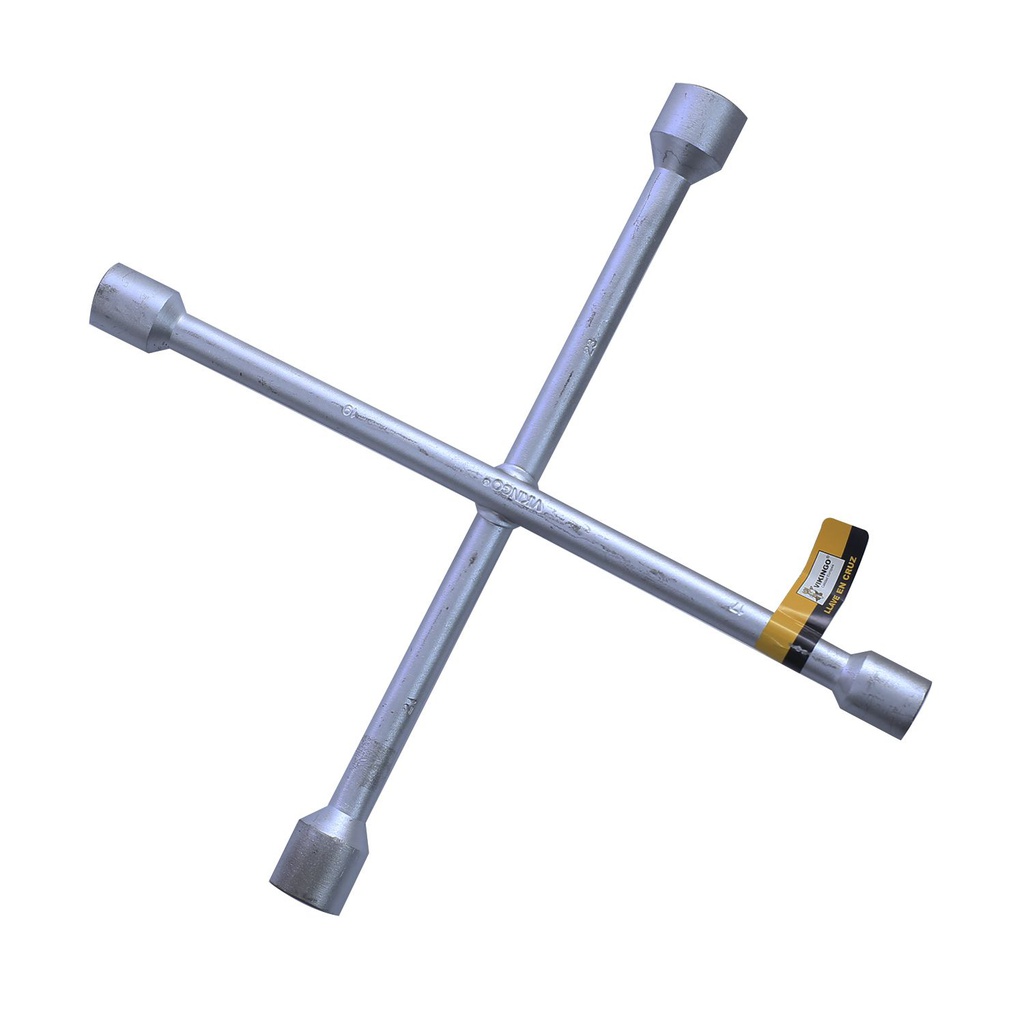 Llave rueda cruz 17x19x21x23mm vikingo plateado