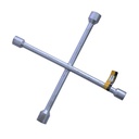 Llave rueda cruz 17x19x21x23mm vikingo plateado