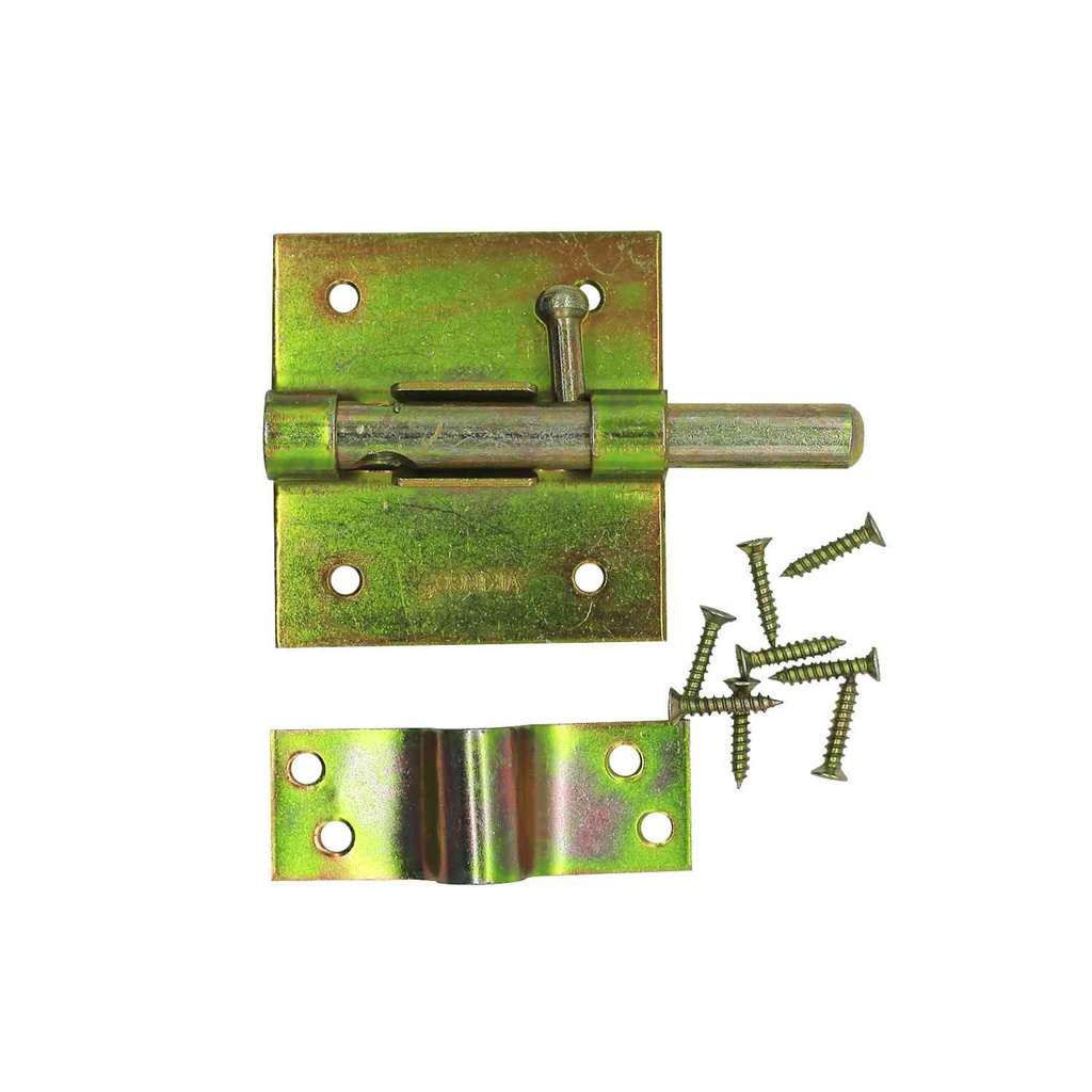 Pasador porta candado 3" vikingo h-tbw70 dorado