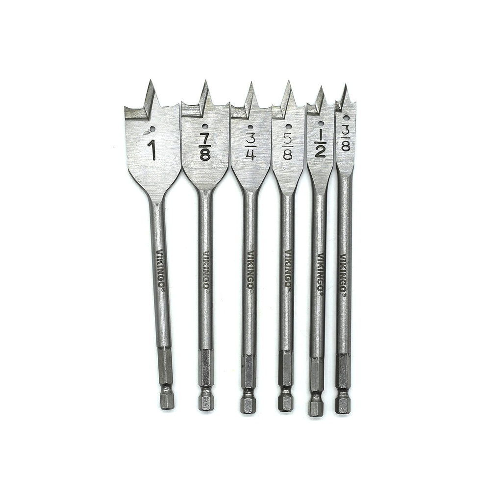 Broca para madera tipo paleta 6pc 3/8-1" 8/jf6046 v