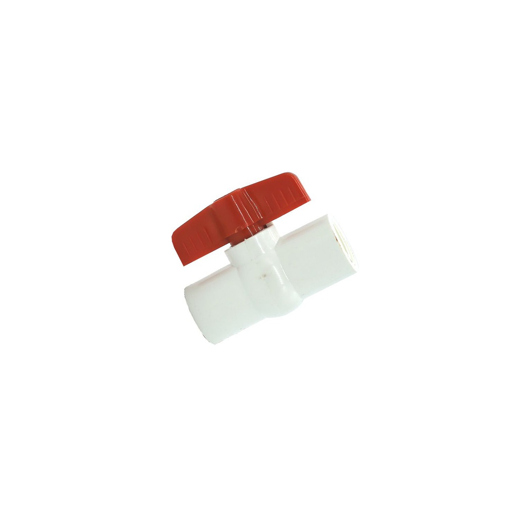 Valvula balin 1/2" pvc con r osca perilla roja m 107-133