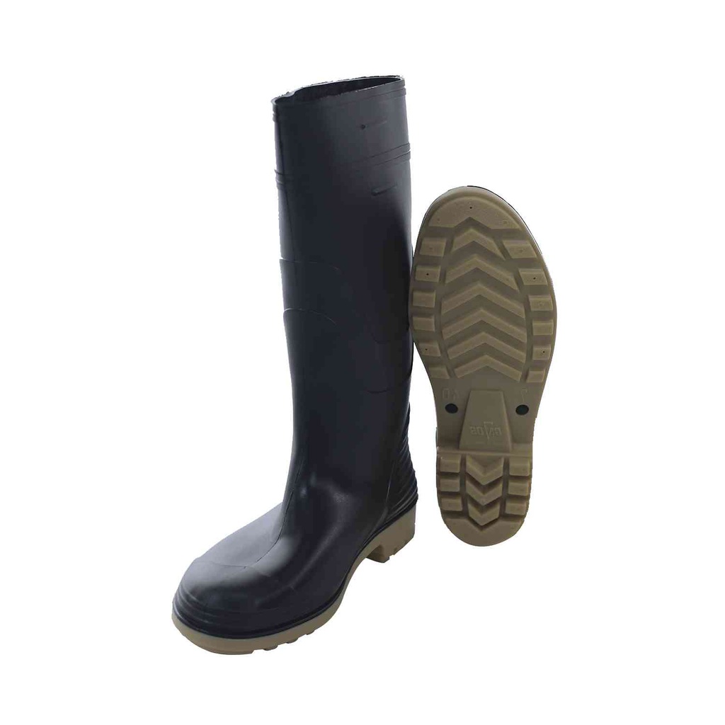 Bota hule #40-7 sin forro 7 gatos negro