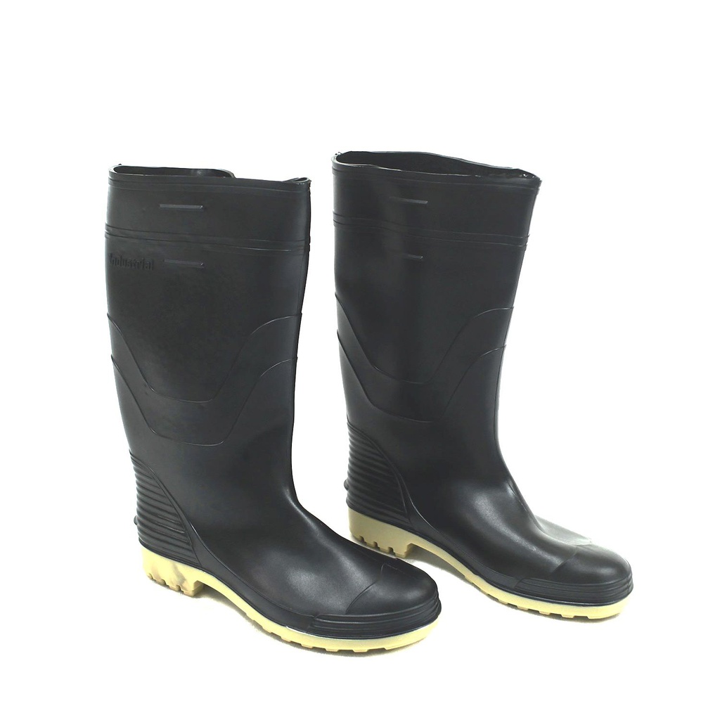 Bota hule #41-8 sin forro 7 gatos negro