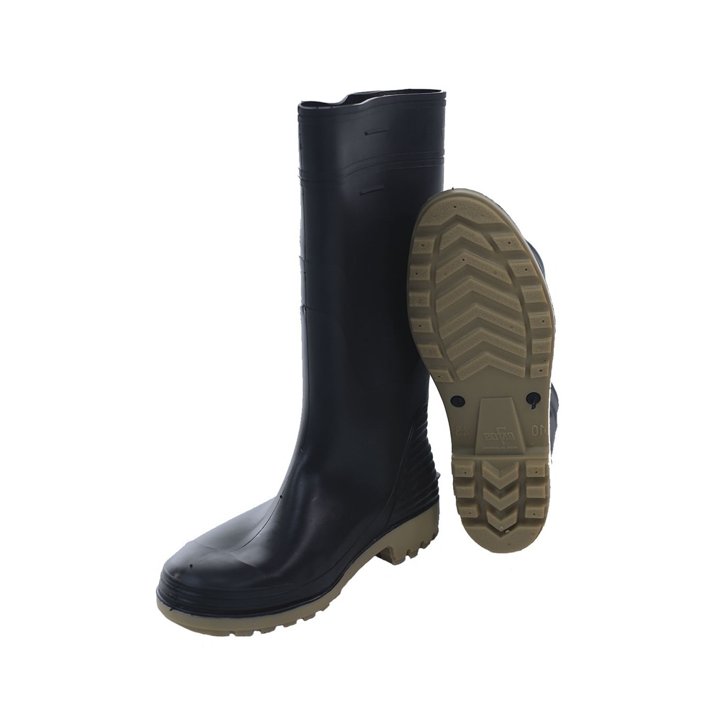 Bota hule #42-9 sin forro 7 gatos negro