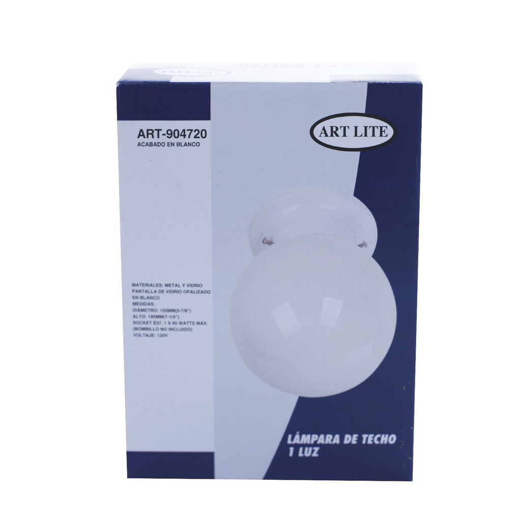 Lámpara techo 1l 60w lumi 5910-5 satinado