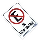 Rótulo plástico  "no estacionarse" 9x12" 20680
