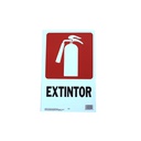 Rótulo plástico "extintor" 10"x14" 24911