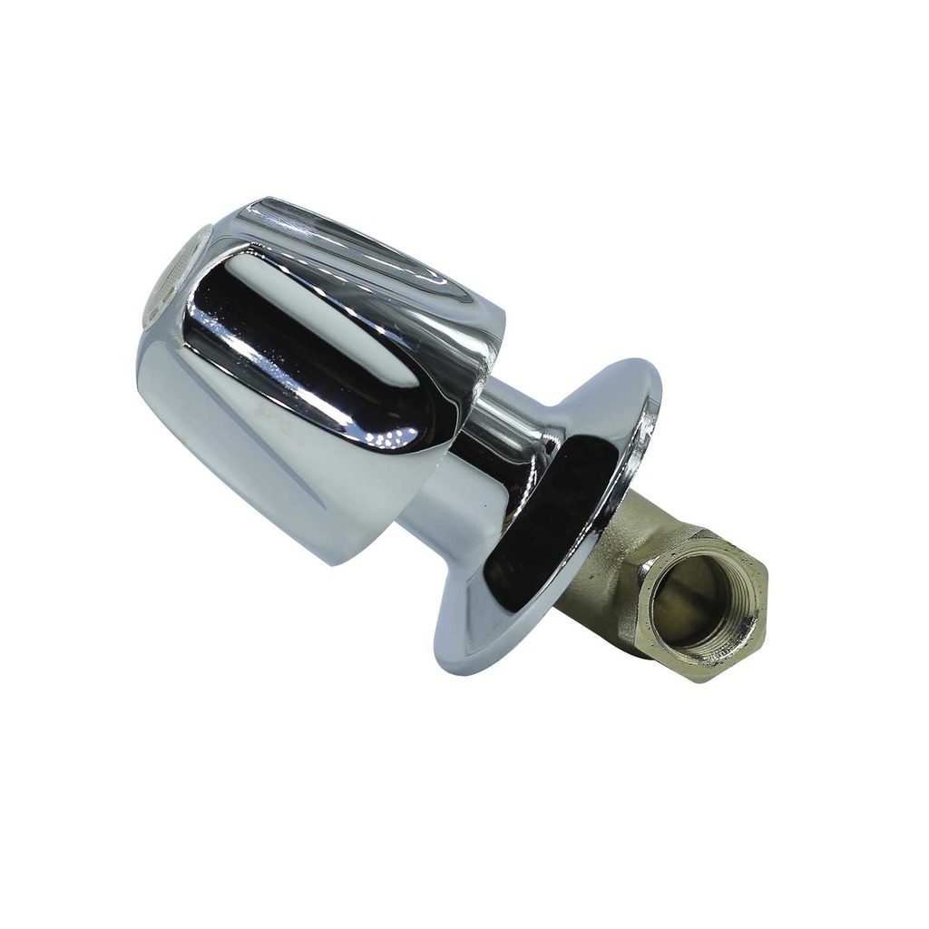 Valvula baño 1/2" boxer ht1659z perilla grande cromo pulido