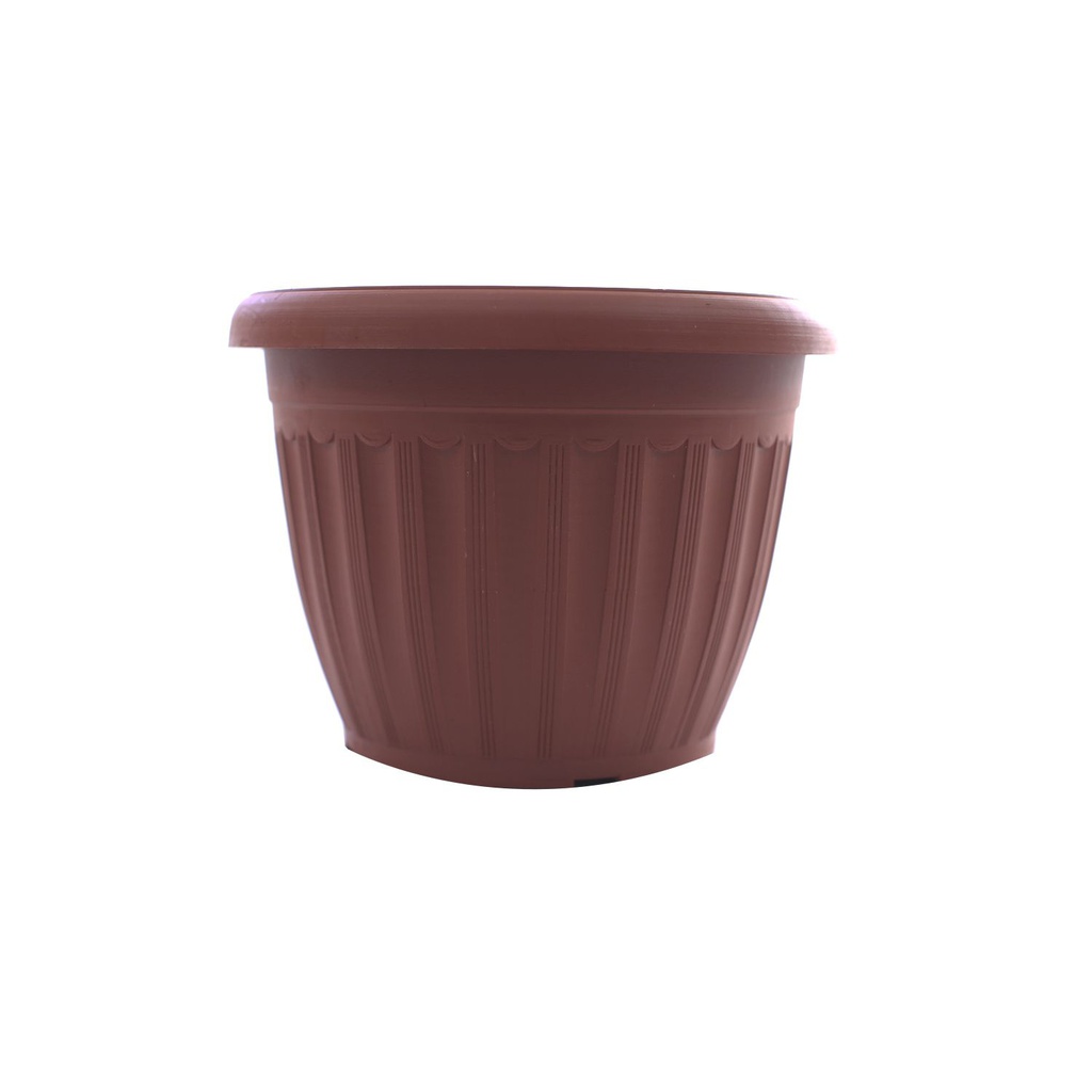 Macetera plastica redonda 23x18cm con base cs1103816