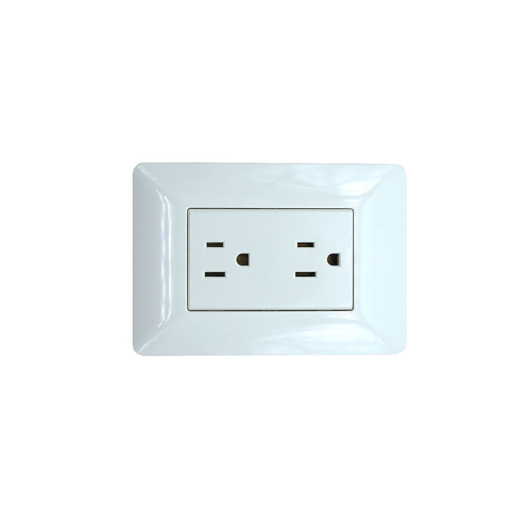 Tomacorriente doble empotrable bm1206 blanco