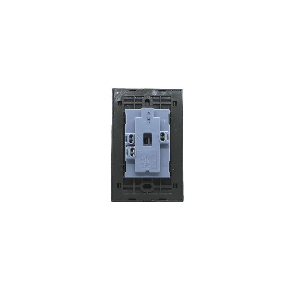 Tomacorriente doble empotrable negro t&j 8031-bk