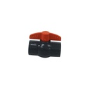 Valvula balin 1.1/2" pvc sin rosca perilla rosca ld-828