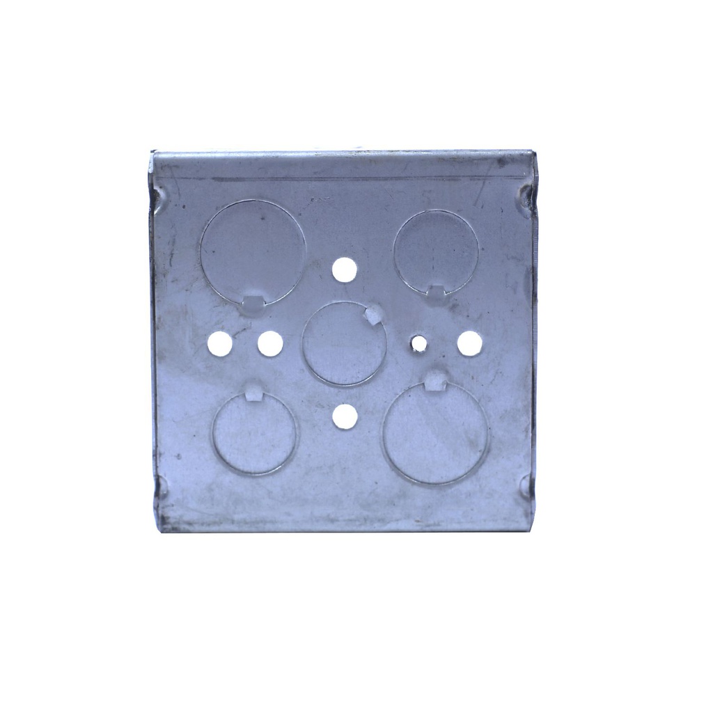 Caja electrica metal 4x4" 1/2x3/4x2.1/8 1.5mm