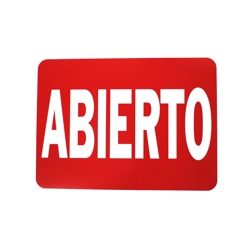 Rotulo plastico "abierto/cerrado" 20664