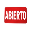 Rotulo plastico "abierto/cerrado" 20664