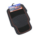 Alfombra de hule para carro hule 4 piezas abro cm2308 negro con rojo