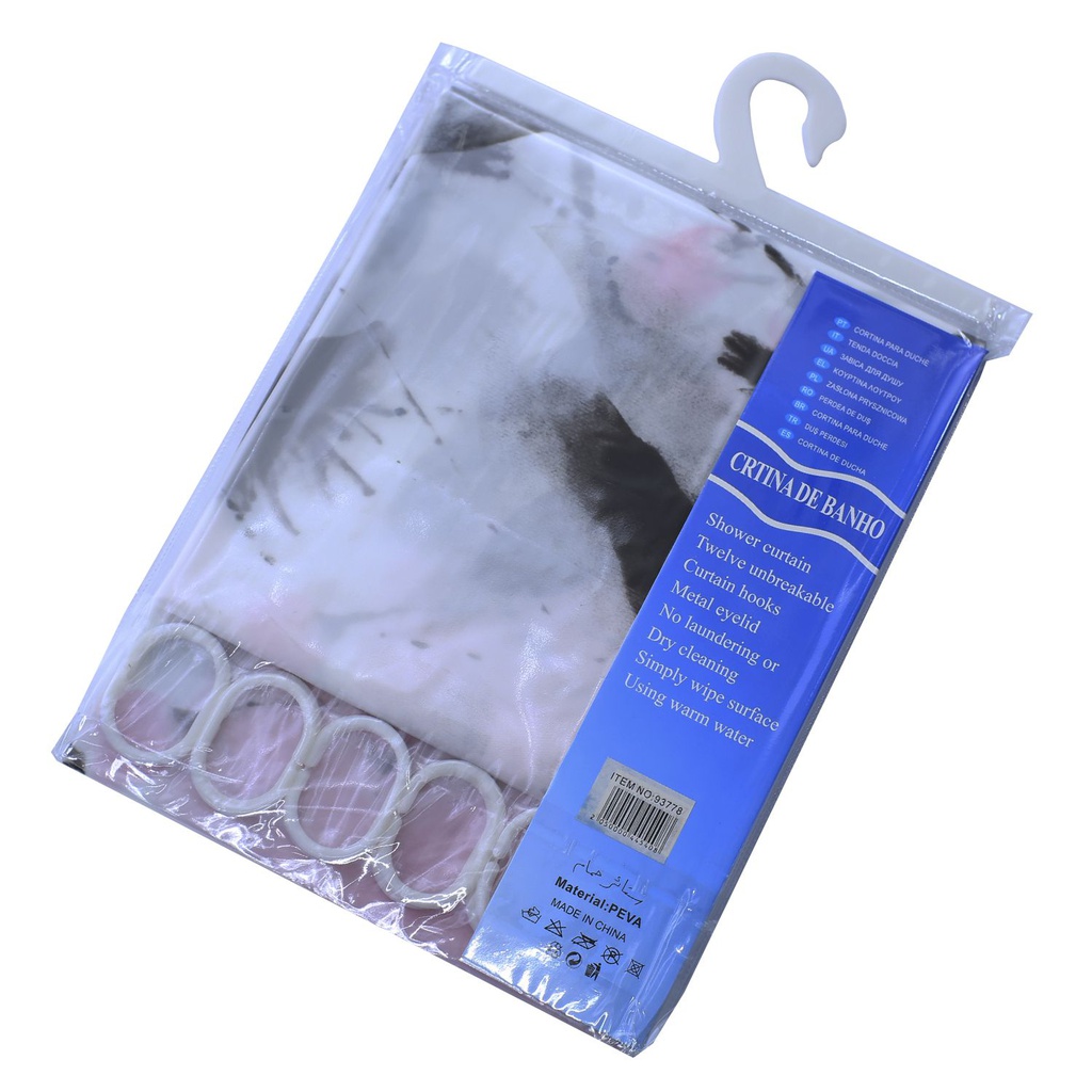 Cortina para baño 180x180cm peva cs1706 varios diseño