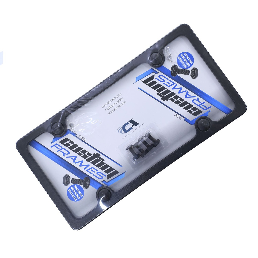 Porta placa plastica con sujetador 92502 negra