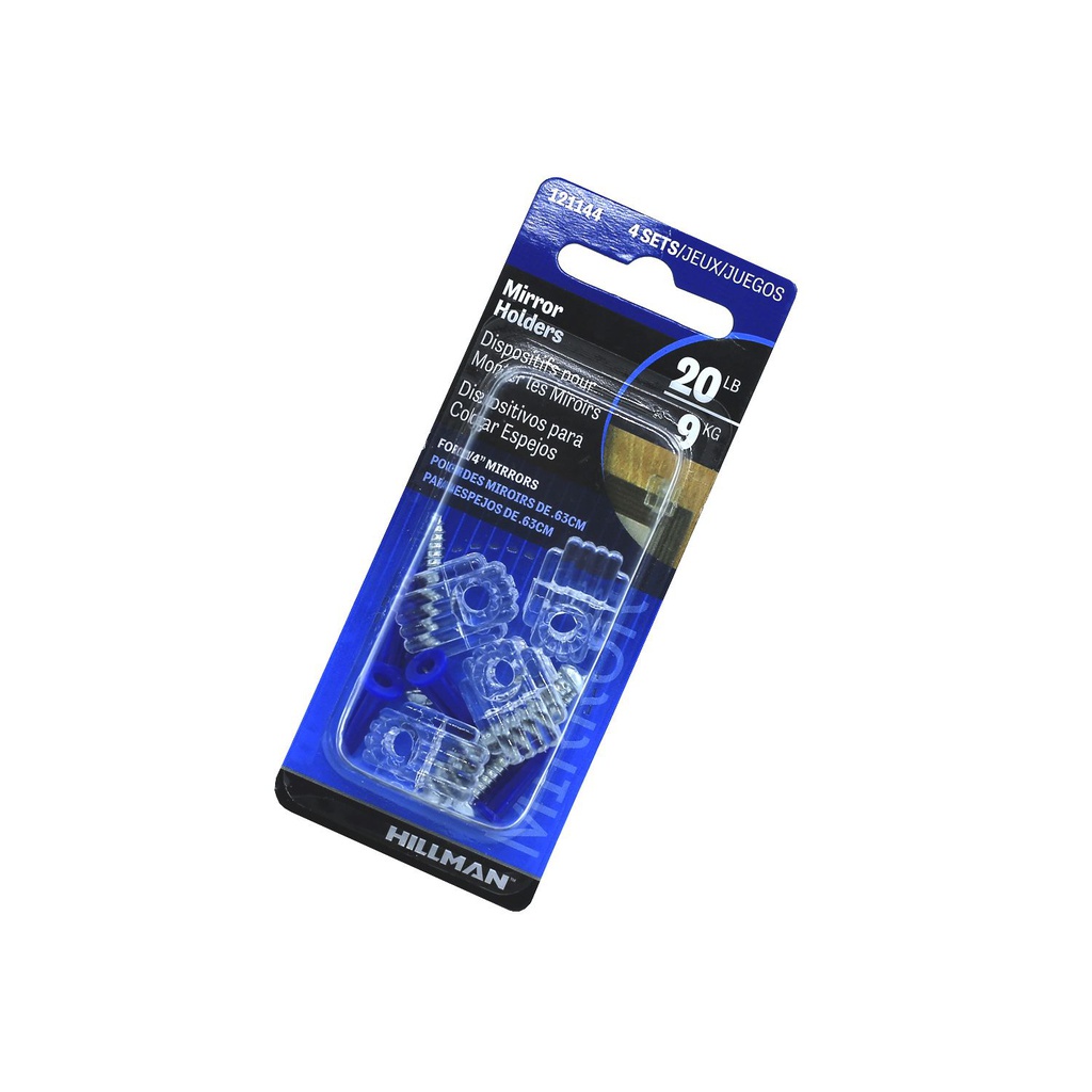 Soporte plastica con t para colgar espejo 4pc 121144