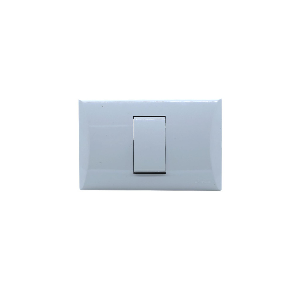 Switch sencillo empotrable 3v aguila 1001w b