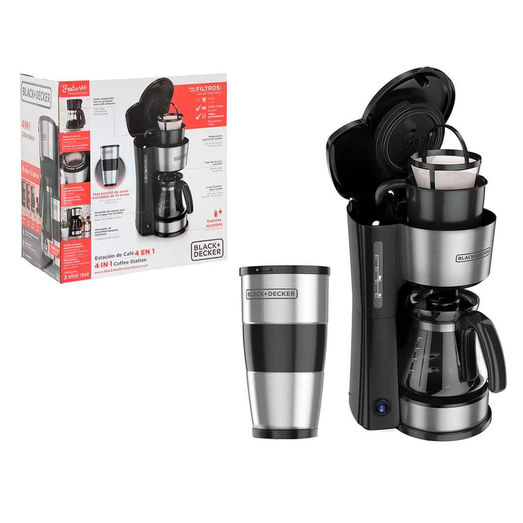 Percoladora 5 tazas 4en1 b&d cm0755s-la gris