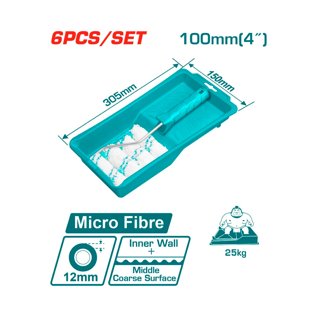 Rodillo Para Pintar 6Pc Total Tht811210061