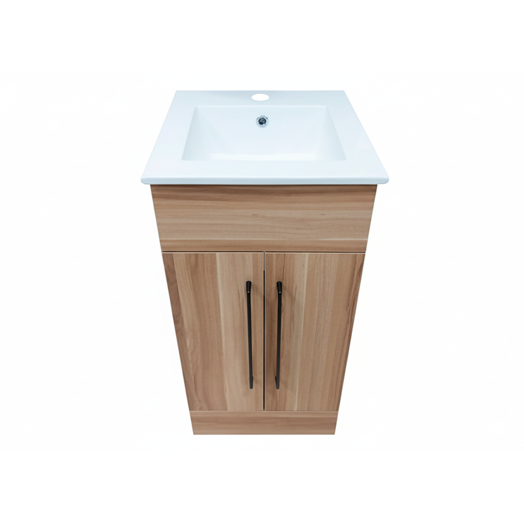 Mueble De Madera Fina Baño Con Lavamano 41X85Cm Mundi