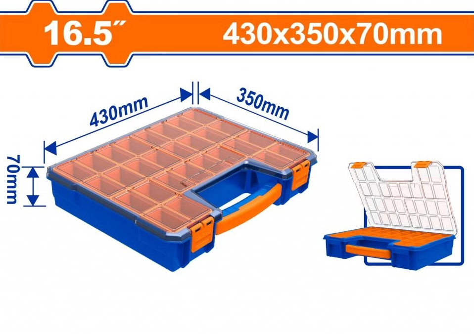 Caja Plastica Organizadora 16.5" Wadfow Wtb1611
